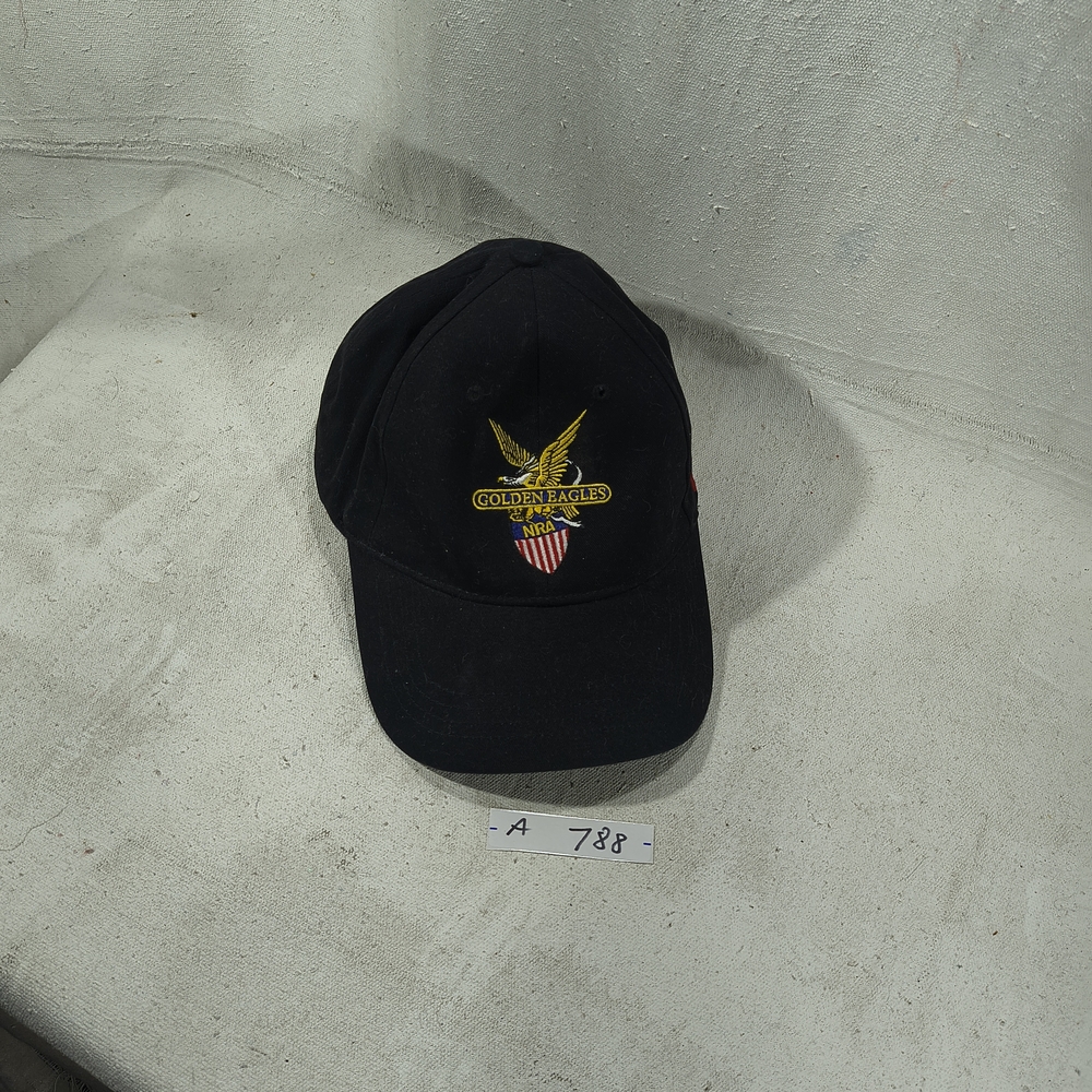 NRA Golden Eagle USA Men's Adjustable Black Cap